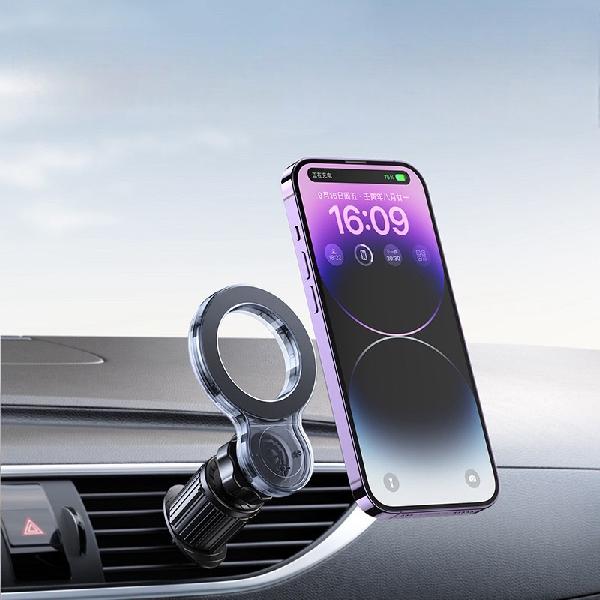 アウディ S4 アバントワゴン 車内 スマホ 透明磁気携帯電話ホルダー