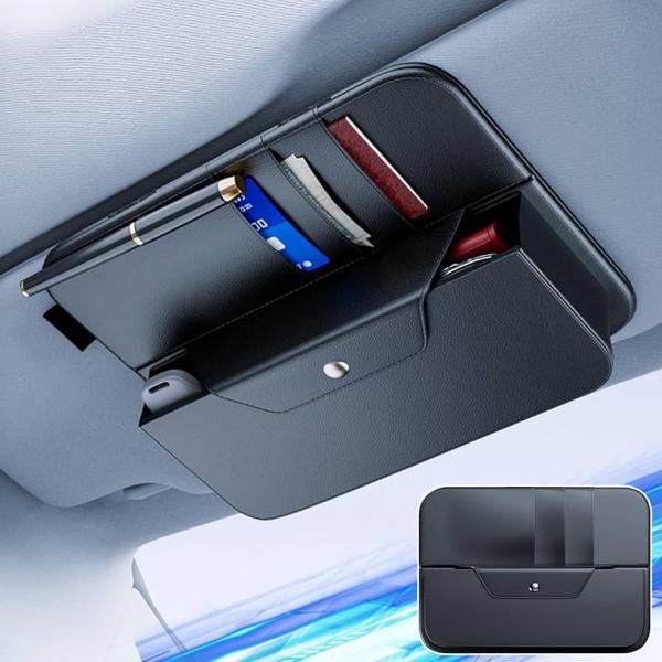 GT-R R35  サンバイザー 収納ポケット メガネクリップ サングラスホルダー 小物入れ ケース...