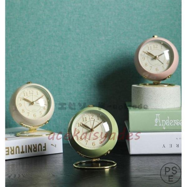 目覚まし時計 置時計 置き時計 おしゃれ 大音量 アンティーク クラシック アナログ 北欧 ライト ...