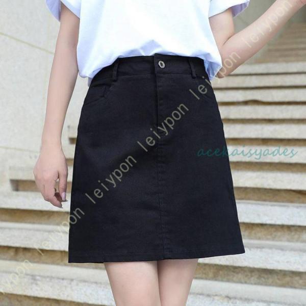 スカート デニム aラインスカート ひざ丈スカート デニムスカート 美脚 aライン ひざ丈 スカート...