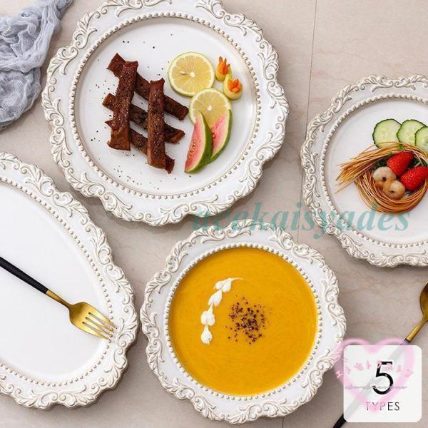 お皿 プレート白い食器 北欧 おしゃれ 高級レストラン フレンチ ギフト プレゼント 丸皿 丸型 オ...