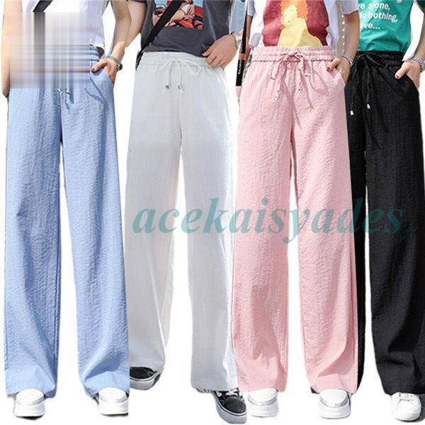綿麻 ガウチョパンツ ワイドパンツ レディース リネンパンツ ハイウエスト 美脚 着痩せ 春夏 20...