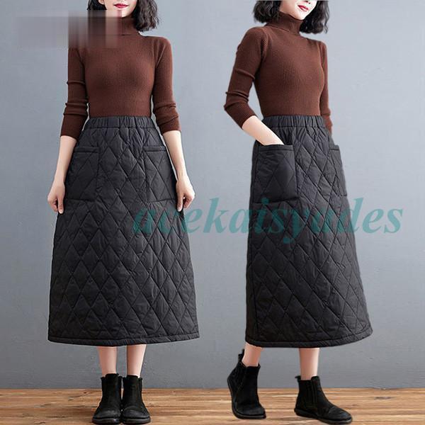 スカート レディース ダウンスカート ボトムス Aライン ロングスカート マキシ丈 防風 防寒 軽量...