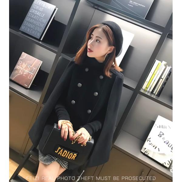 ミリタリー風 ポンチョコート ケープコート レディース 軍服風 ポンチョ マント ドルマン アウター...