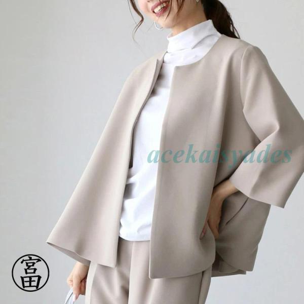 パンツスーツ レディース セットアップ 入学式 卒業式 母 ママ 服 黒 コーデ 体型カバー フォー...