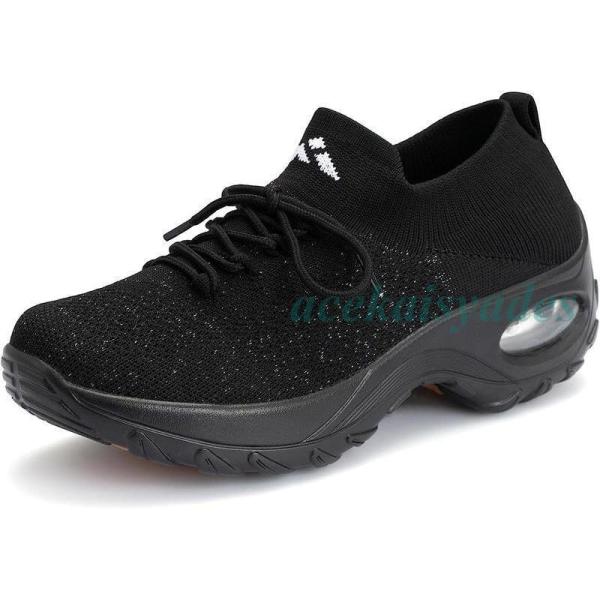 スリッポン レディース 厚底 ニットスニーカー おうちスリッポン ビジネスシューズ 女性 パンプス ...