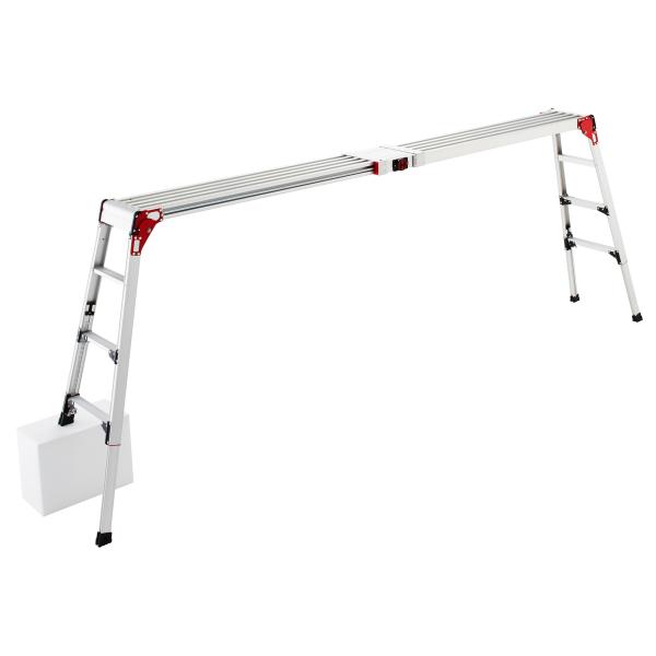 長谷川工業 天板・脚部伸縮足場台 スノコ式 DSL1.0-2712 天板高さ0.89-1.20m 天...