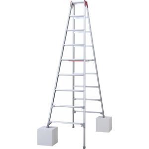 長谷川工業 伸縮式脚立 RYZ-27d 天板高さ2.51-2.82m 質量13.2kg 脚立専用タイプ　Hasegawa　個人宅配送不可