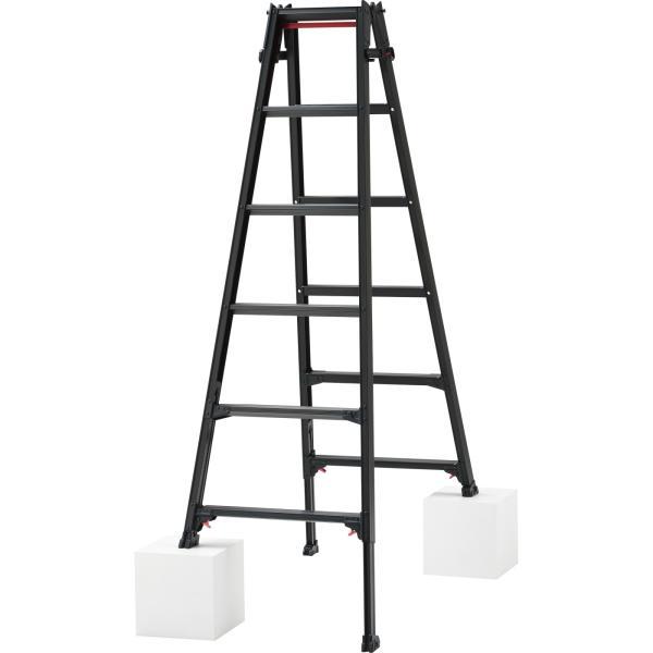 長谷川工業 はしご兼用伸縮脚立 RYZB-18a 天板高さ1.61-1.92m はしご時長さ3.37...