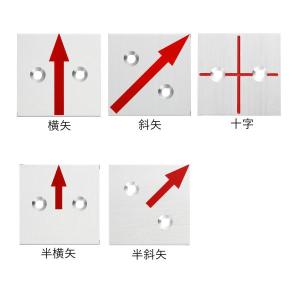 カクマル 35角 アルミ製境界プレート（2mm厚） 2穴タイプ（10枚入） 35x35x2mm　アンカーピン付き