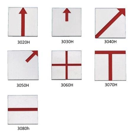 コノエ マスターライン 30角 貼付用（10枚入）30 x 30 x 3mm JIS アルミプレート...