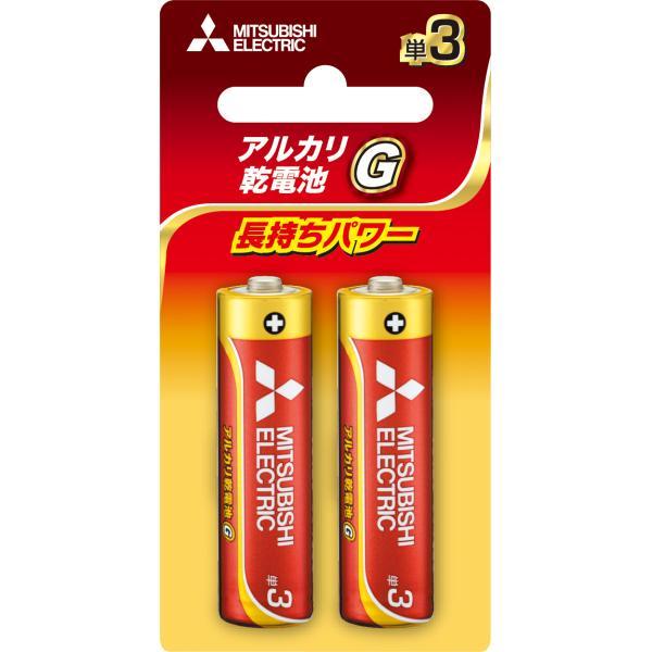 MITSUBISHI 三菱アルカリ乾電池 G 単3形 LR6GD/2BP 1.5V 2本パック 日本...