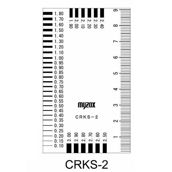 MYZOX マイゾックス クラックスケール CRKS-2 黒目盛 透明タイプ 測定目盛0.10-3....