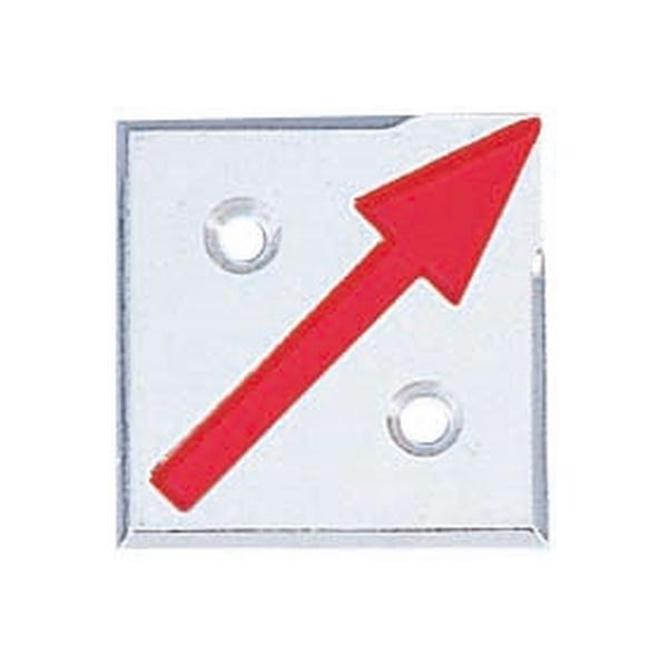 カクマル 50角 斜矢 カクペタ付きアルミプレート 2穴タイプ（10枚入）  50 x 50 x 4...