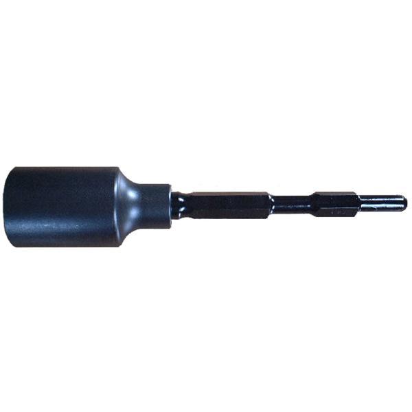 RAKUDA 10116 単管打込アダプターB型 六角軸21H　21Ｈx355mm内径50Φ（孔の深...