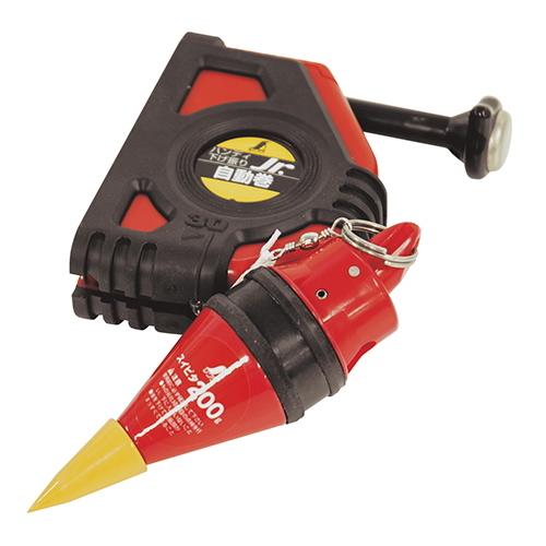 シンワ測定 77502 ハンディ下げ振り Ｊｒ． 自動巻 スイピタ２００ｇ付 赤