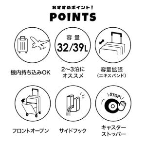 エース公式 スーツケース キャリーケース 機内...の詳細画像2