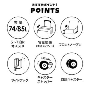 エース公式 スーツケース キャリーケース Lサ...の詳細画像2