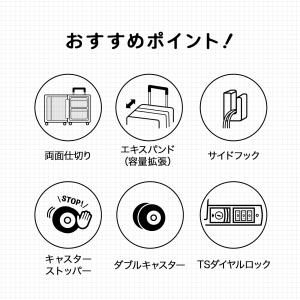 エース公式 スーツケース キャリーケース Mサ...の詳細画像2