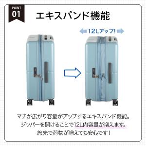 エース公式 スーツケース キャリーケース Mサ...の詳細画像4