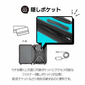 エース公式 スーツケース キャリーケース Lサ...の詳細画像5