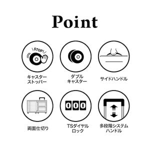 エース公式 スーツケース キャリーケース Mサ...の詳細画像3