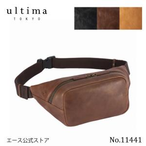 「 公式 」 ボディバッグ メンズ レザー ultima TOKYO ウルティマ トーキョー バルケッタ ウエストポーチ 革 牛革 11441｜aceonlinestore