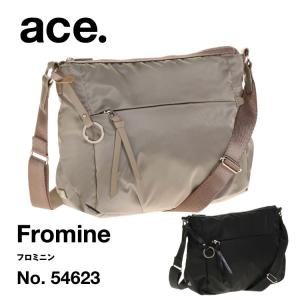 「エース公式」ショルダーバッグ　レディース　斜めがけ　軽い　ace.　フロミニン　Lサイズ　4リットル　マルチポーチ付き　54623