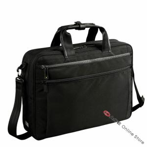 【SAZABY/サザビー】美品 2way ビジネス バッグ ブライドルレザー 黒 SAZABY / サザビー 牛革 シボ革 シュリンクレザー ブラック 黒