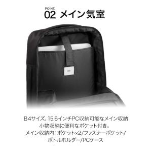 エース公式 ビジネスリュック B4 軽量 メン...の詳細画像4
