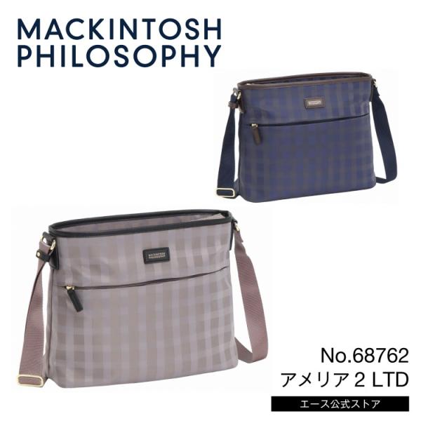 公式 ショルダーバッグ レディース 薄マチ 長財布収納 旅行 お出掛け 背面ポケット MACKINT...
