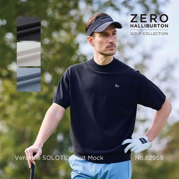 ZERO HALLIBURTON ゼロハリバートン ゴルフ ニットモックネックシャツ イージーケア ...