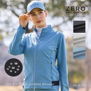 ゴルフウェア モックネックシャツ 半袖 ZHモノグラムシャツ レディース