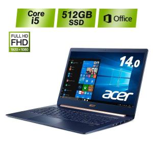 ノートパソコン 新品 Microsoft Office付 Core i5-8265U 512GB SSD フルHD 8GBメモリ 14インチ PC タッチパネル 超軽量 超薄型 Acer エイサー SF514-53T-H58Y/BF