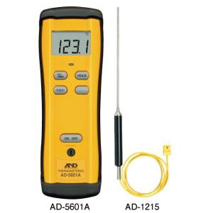 A&D エーアンドディ デジタルアスファルト温度計 AD-5601A/AD-1215 （温度計+Kタイプ熱電対温度センサー）セット｜acetech