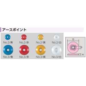 アースポイントNo.2 (100枚入) 赤・青・黄・白 測量鋲 釘 測量ポイント 標示 コンクリート用 土地家屋調査｜acetech