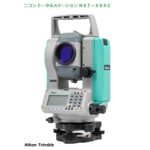 在庫あり ニコントリンブル NST-505Cトータルステーション Nikon Trimble バッテリー2個付属 ピンポールプリズム・三脚セット品 土木 機械点設置 測設機能｜acetech