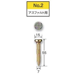 リプロ クロスネイル No.2 L=55mm アスファルト用 1本よりバラ売り（測量鋲 釘 測量ポイ...