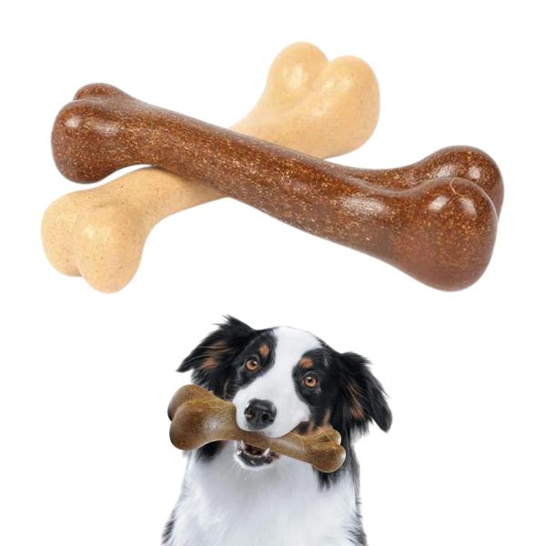 geneX 犬 おもちゃ 噛む 犬のおもちゃ (15cm) 骨 噛むおもちゃ 2本入り 安全無毒 デ...