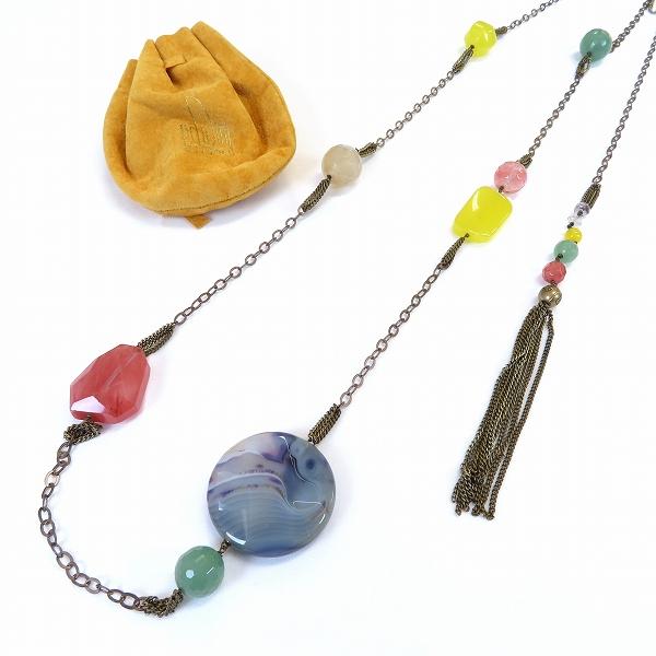 #ae ドナテラペリーニ DONATELLA PELLINI ロング ネックレス マルチ カラフル ...