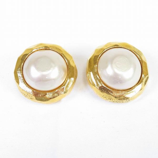 #ape シャネル CHANEL イヤリング ゴールド コスチューム パール 大ぶり ジュエリー ラ...