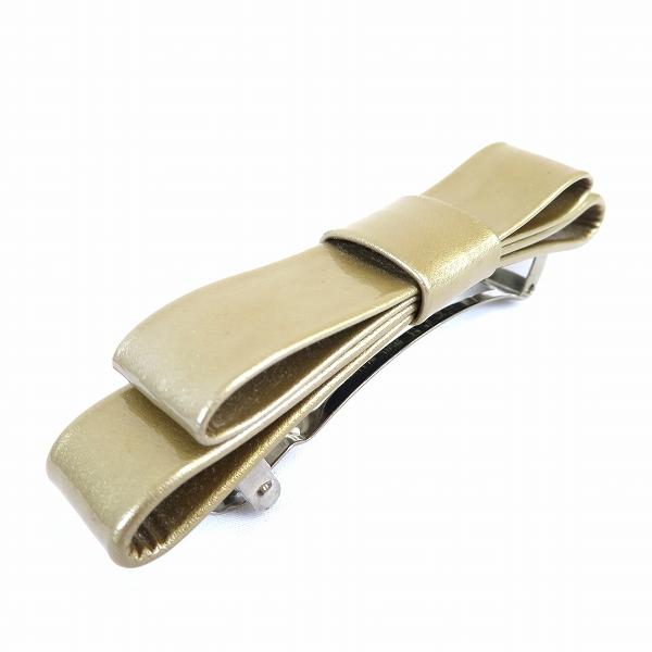 #ae アッカ acca バレッタ ゴールド エナメル リボン ヘアアクセサリー 髪留め 髪飾り リ...