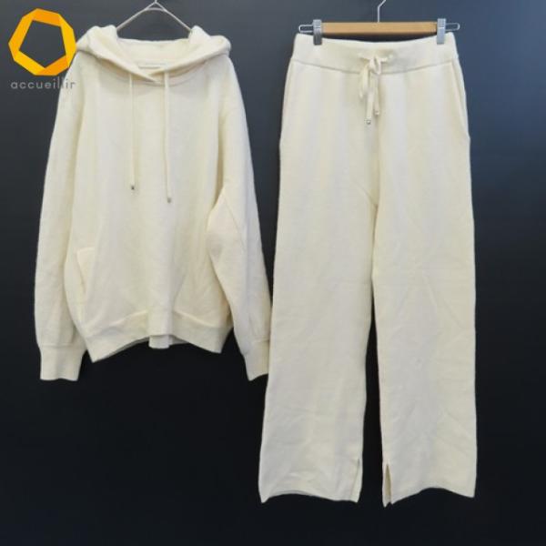 エストネーション ESTNATION セットアップ パンツセットアップ ニット フーディー カシミア...