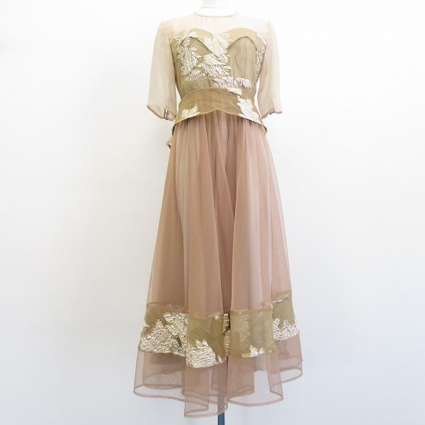 AMERI アメリ ワンピース ロング ドレス 刺繍 ラメ レース a925687