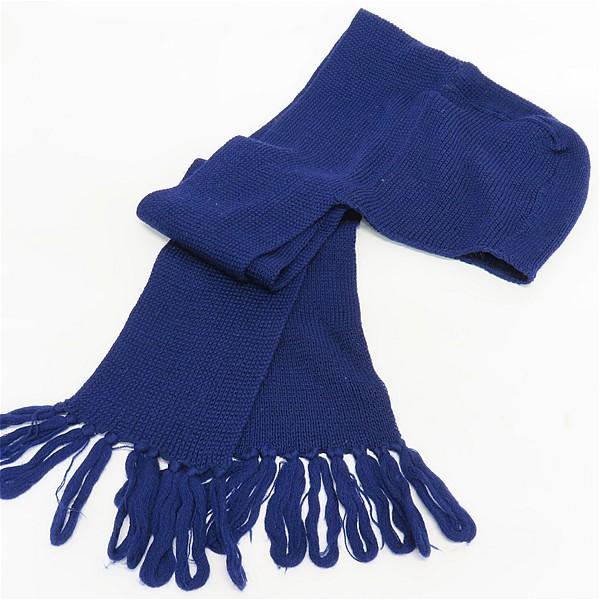 ワイズ Y's ヨウジヤマモト ニット フード付きマフラー ブルー系  [z928078]