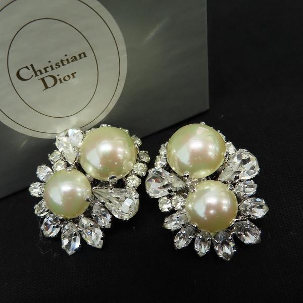 クリスチャンディオール ChristianDior ヴィンテージ イミテーション パール ストーン ...