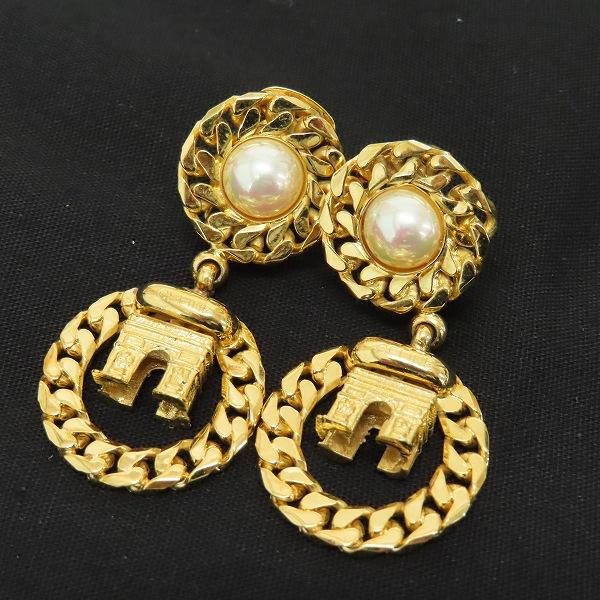 セリーヌ CELINE ヴィンテージ 凱旋門 イヤリング 喜平サークル z930331