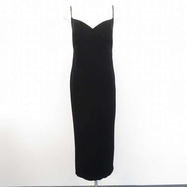 Ameri アメリ ワンピース ロング キャミソール ベロア ブラック系 a934168