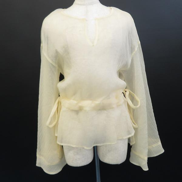 アメリ AMERI シャツ ブラウス プルオーバー トップス シースルー リボン [a936522]