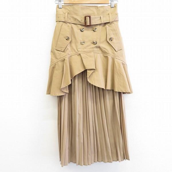 AMERI アメリ スカート 3way プリーツ 変形スカート ロング ベルト付き a938634